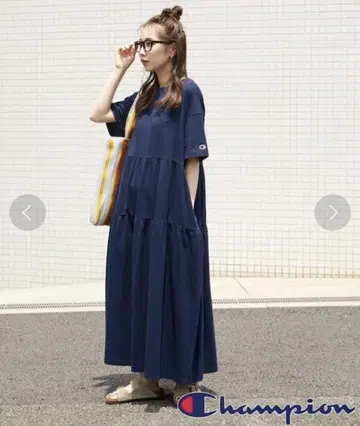 프릭스스토어 챔피온 별주 절개 반팔 원피스