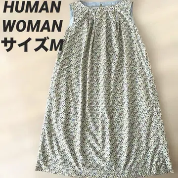 HUMAN WOMAN 리버티 원피스 사이드 단종 패턴 사이즈 M