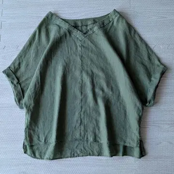 새상품급 SHIPS 쉽스 텔레데란 린넨 돌먼 풀오버 그린 F 린넨