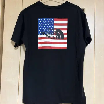 THE NORTH FACE 미국 국기 티셔츠 블랙 L
