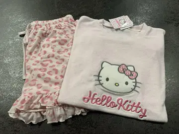 레오파드 무늬 키티 파일 원단 룸웨어 레오파드 무늬 갸루 키티 아베일