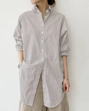 L'AppartementBF SHIRTS 화이트 x 브라운
