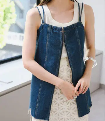 Kastane 데님 뷔스티에 튜닉