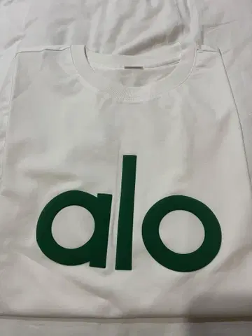 alo 로고 프린트 T셔츠 화이트