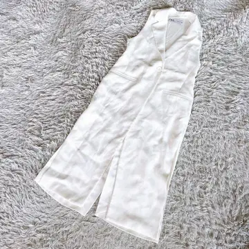 ZARA 자라 롱베스트 자켓 겉옷 화이트 흰색 XS