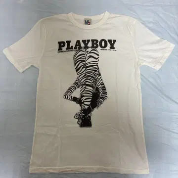 PLAYBOY 제브라 패턴 티셔츠 S 사이즈