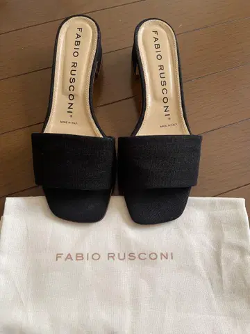 FABIO RUSCONI 블랙 뮬 37