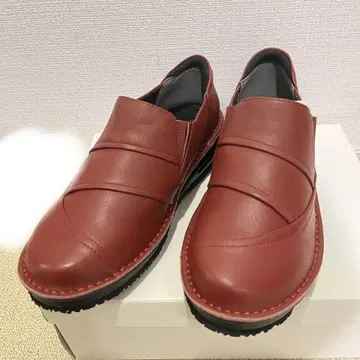 doruche 슬립온 슈즈 와이드 가죽 신발