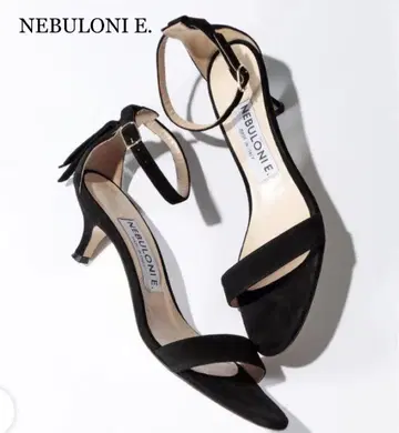 NEBULONI E. 앵클 스트랩 샌들 이탈리아제 블랙 37