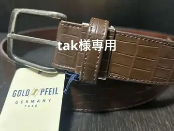 GOLD PEIL 골드 파일 가죽 벨트 미사용 새상품 택 포함