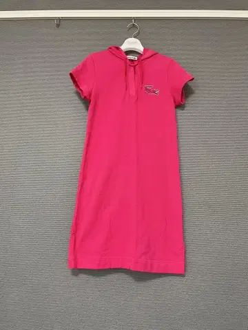라코스테 LACOSTE 후드 부착 후드티 원피스 면 L 빅 클락