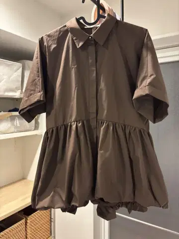 벌룬 페플럼 블라우스