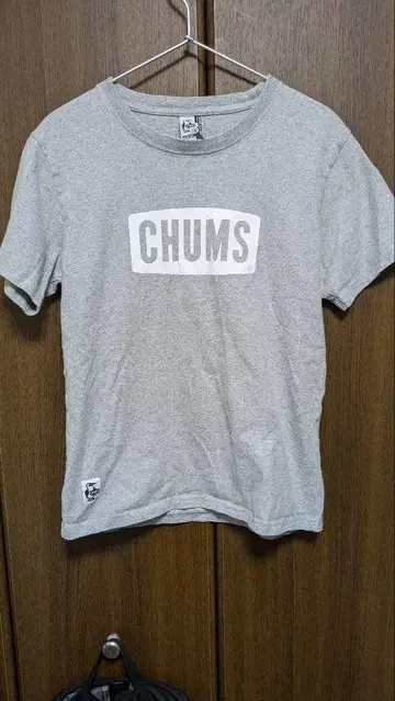 CHUMS 로고 티셔츠 S 그레이