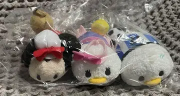 도널드 덕 & 데이지 덕 미니 봉제 인형 3종 세트 쯔무쯔무