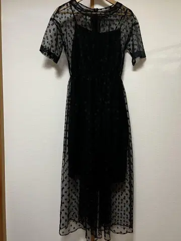 kaene 도트 튤 원피스