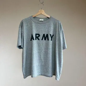90년대 US ARMY 프린트 티셔츠 그레이 박스 vintage