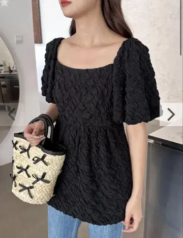 와플 퍼프 펄럼 톱스
