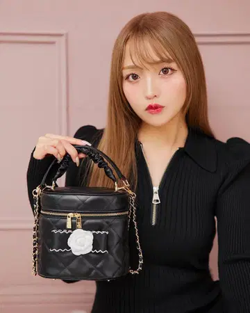 리본 코사지 베니티 백 Rady 프리 사이즈 블랙