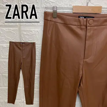 ZARA 브라운 스키니 가죽 팬츠 (자라)