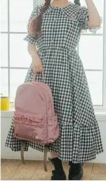 아오키 미사코 시마무라 깅엄 체크 원피스 M 시마미사