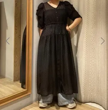 도트 시어 원피스