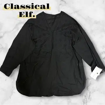 Classical Elf 택 포함 자수 튜닉 오버 사이즈