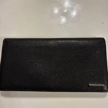 Ermenegildo Zegna 블랙 가죽 장지갑