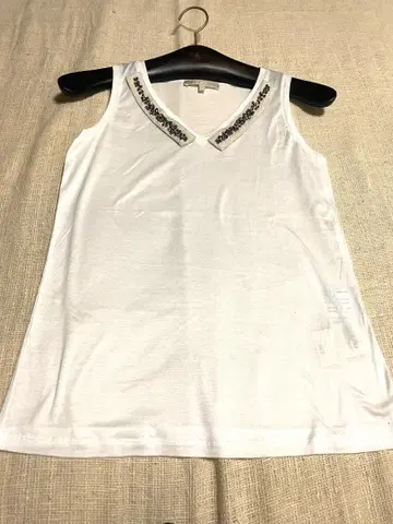 S Max Mara 화이트 슬리브리스 티셔츠 S