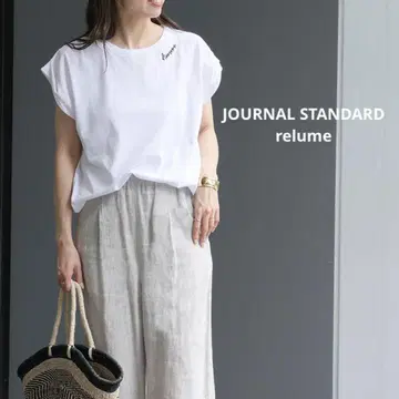JOURNAL STANDARD relume 자수 로고 프렌치 TEE
