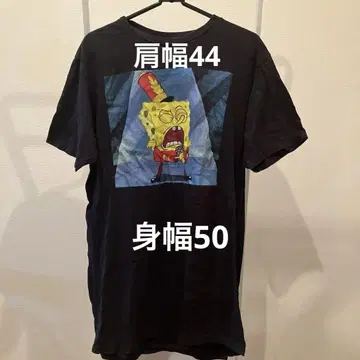 스폰지밥 블랙 티셔츠 L 사이즈 2매 세트