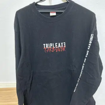 TRIPLE AXE 롱T XL 블랙