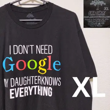 새상품급 Google 구글 기업 로고 티셔츠 빈티지 블랙 구제 의류 US