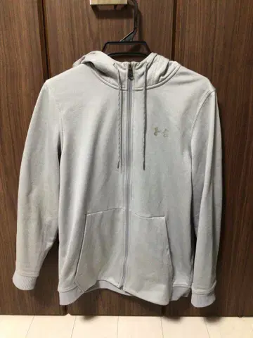 Under Armour 그레이 풀 집업 후드티 L