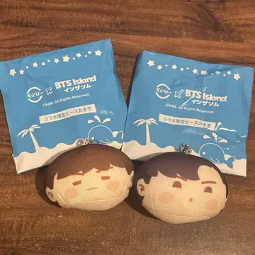 스시로 BTS 인더솜 콜라보 한정 비즈 오테가미 윤기 호속 세트