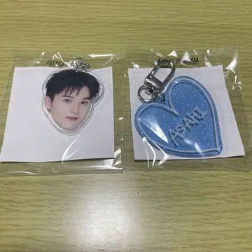 treasure 아사히 POPUP 얼굴 아크링 키링 하트 키링 가챠