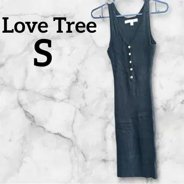 선착순 Love Tree 블랙 슬리브리스 원피스 S