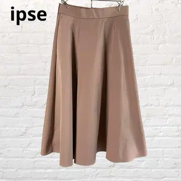 ipse /이프세 롱 플레어 스커트 더스티 핑크 M 구제 의류 허리밴딩