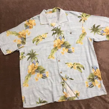 TommyBahama 타미힐피거 반팔 알로하 셔츠 실크 100% XL