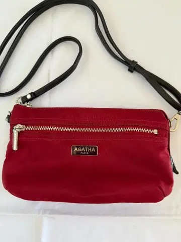 AGATHA 나일론 파우치 레드