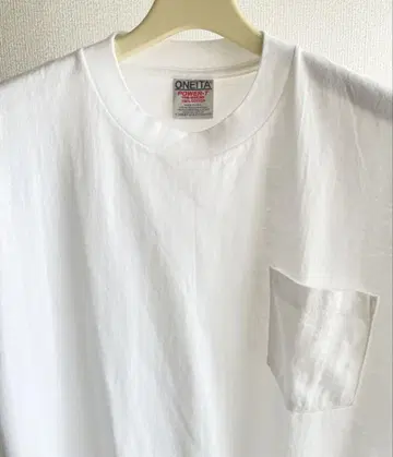 90s ONEITA 포켓 티셔츠 화이트 XL