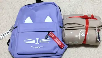 고양이 귀 후드티, 백팩 세트