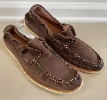 John Varvatos 브라운 가죽 슬립온