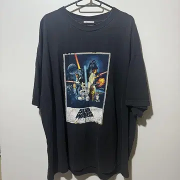 00s 미키 스타 워즈 티셔츠 2XL 블랙