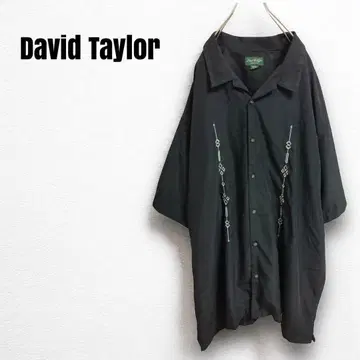 mt42525 데이비드 테일러 오버 사이즈 자수 셔츠 반팔 로커빌리