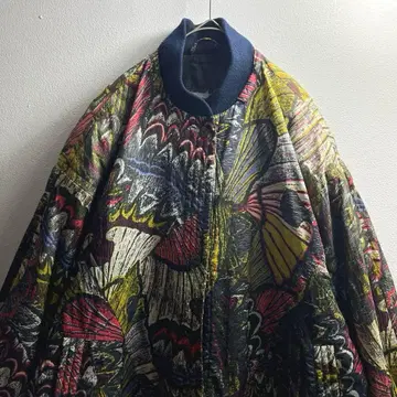 유럽 80s 90s 빈티지 블루종 자켓 유로 아트