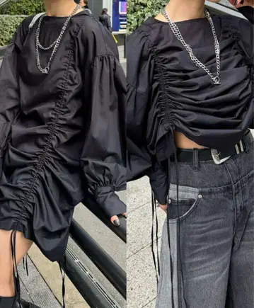PAGEBOY 드로스트 오버 미니 원피스