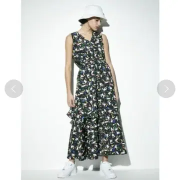 moussy 롱 원피스 SW GIRL PRINTED 드레스 블랙