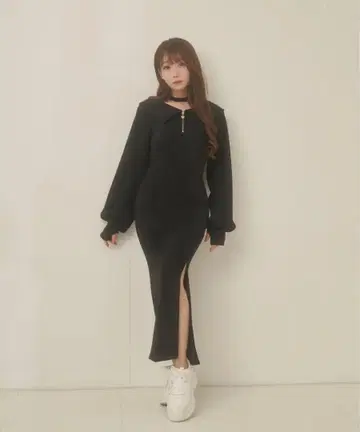 Rose muse 빅 칼라 원피스