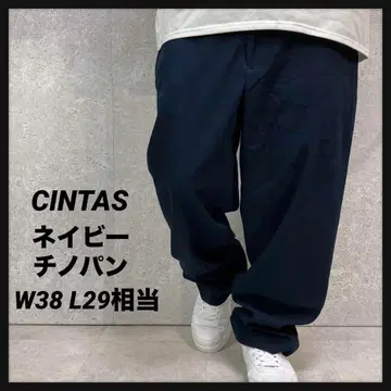 CINTAS 신타스 네이비 치노 팬츠 워크 구제 의류 W38 L29 상당