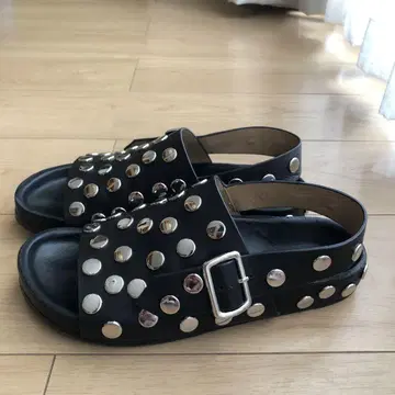 JILSANDER 질 샌더 네이비 스터드 샌들 37